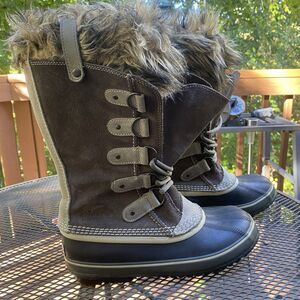 SOREL Joan of Arctic  Winter Fur Boots Womens Size 7.5  Waterproof NL1540-051